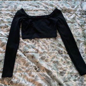 Black Crop top